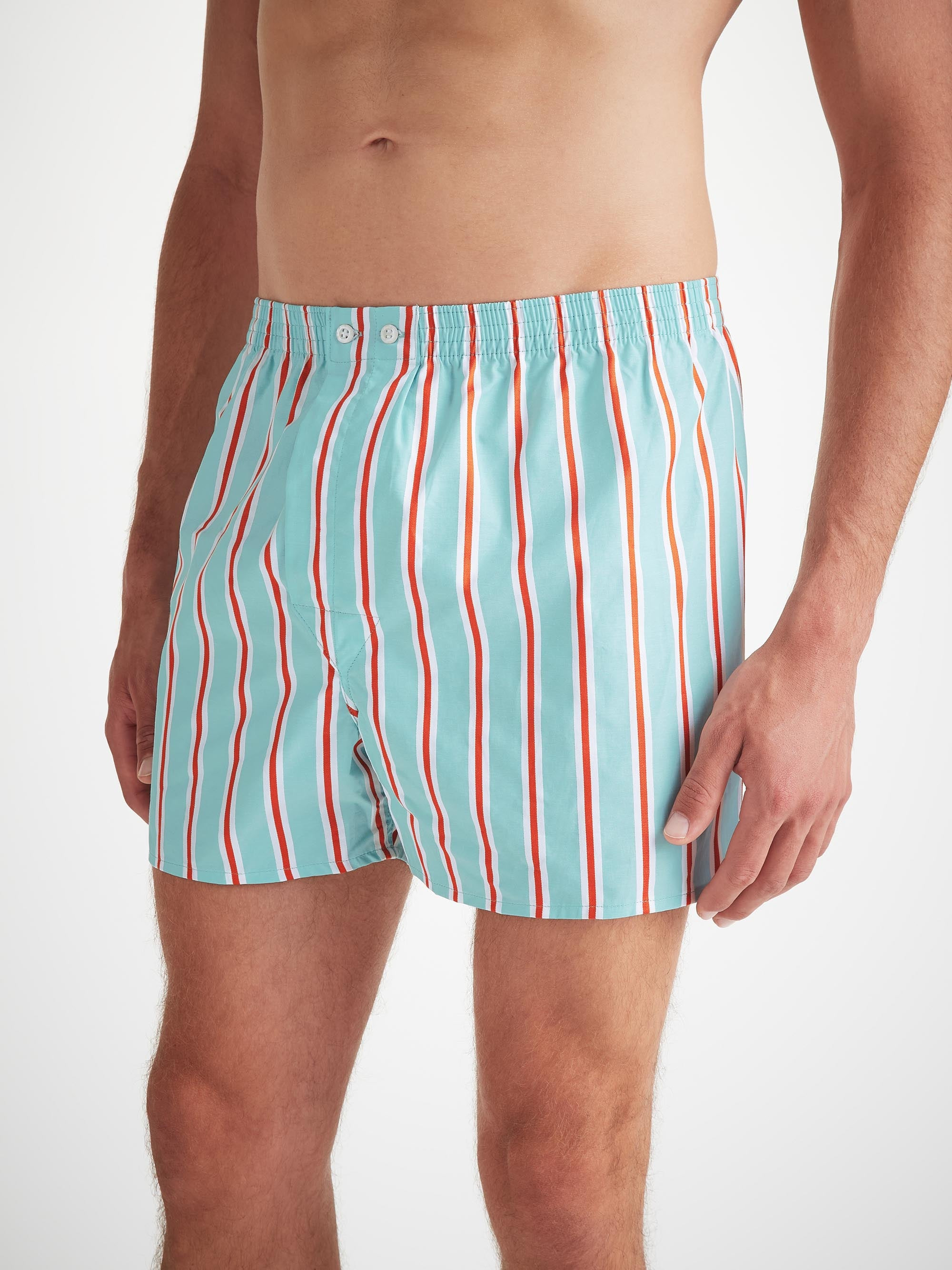 Men's Classic Fit Boxers Royal 223 Cotton Turquoise - 3