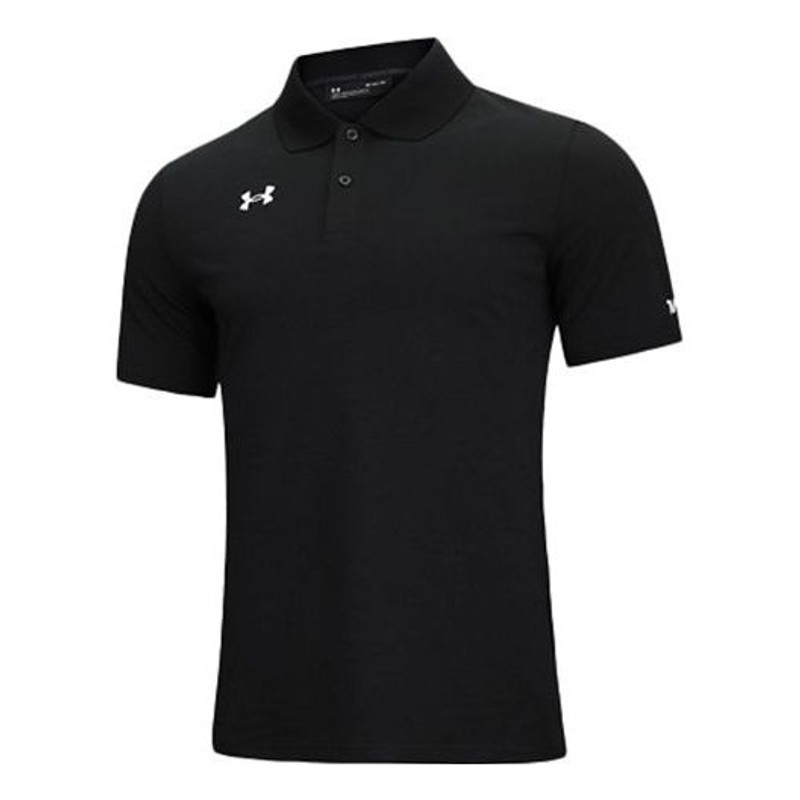 Men's Under Armour Sports lapel Training Short Sleeve Polo Shirt Black 21500536-001 - 1