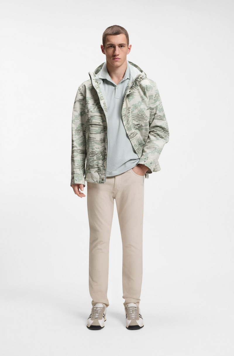 BOSS DELAWARE TROUSERS IN STRETCH-COTTON CANVAS outlook