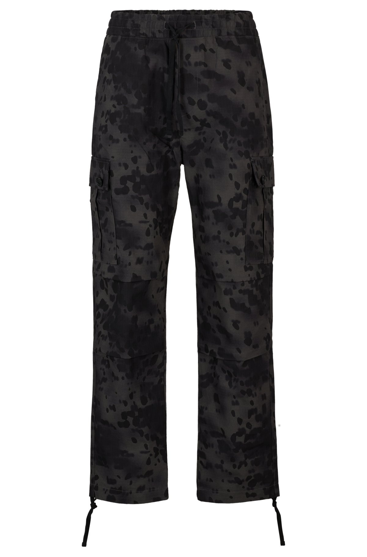 REGULAR-FIT CARGO TROUSERS IN DALMATIAN-PRINT COTTON - 1