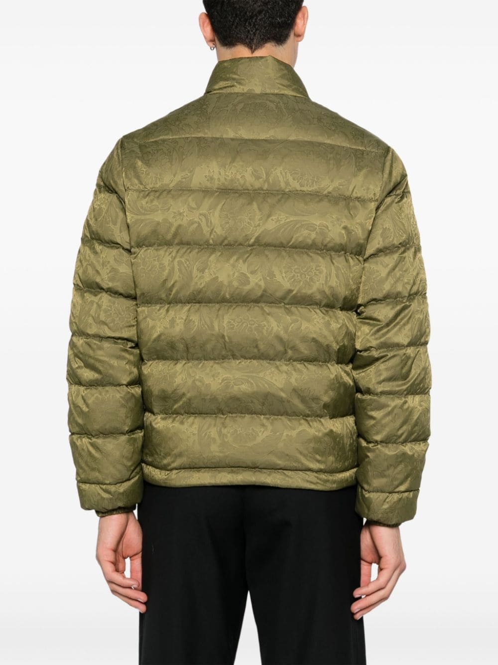 Barocco-print padded jacket - 4