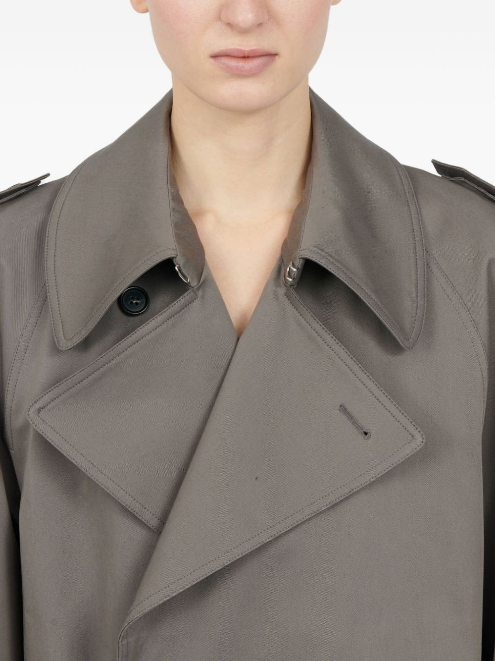 double-breasted belted trench jacket - 6