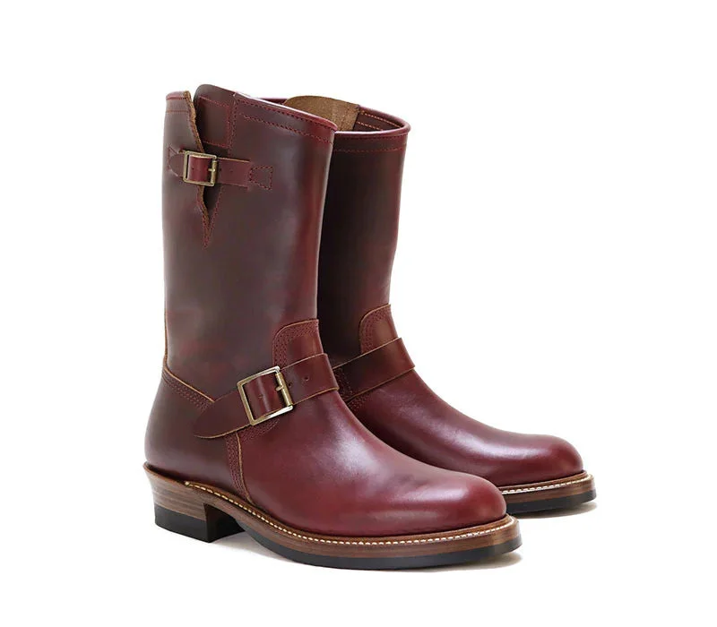 LK-003 Wabash Engineer Boots Horween CXL Burgundy - 1