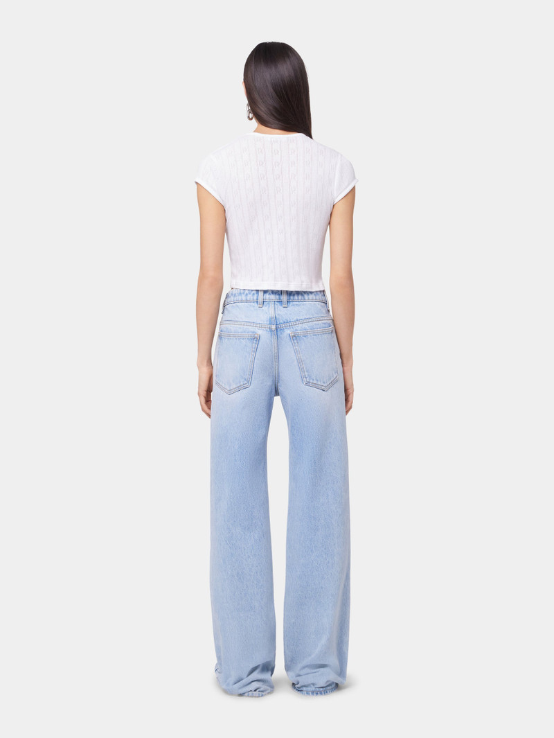 LIGHT BLUE BAGGY TROUSERS IN DENIM 4