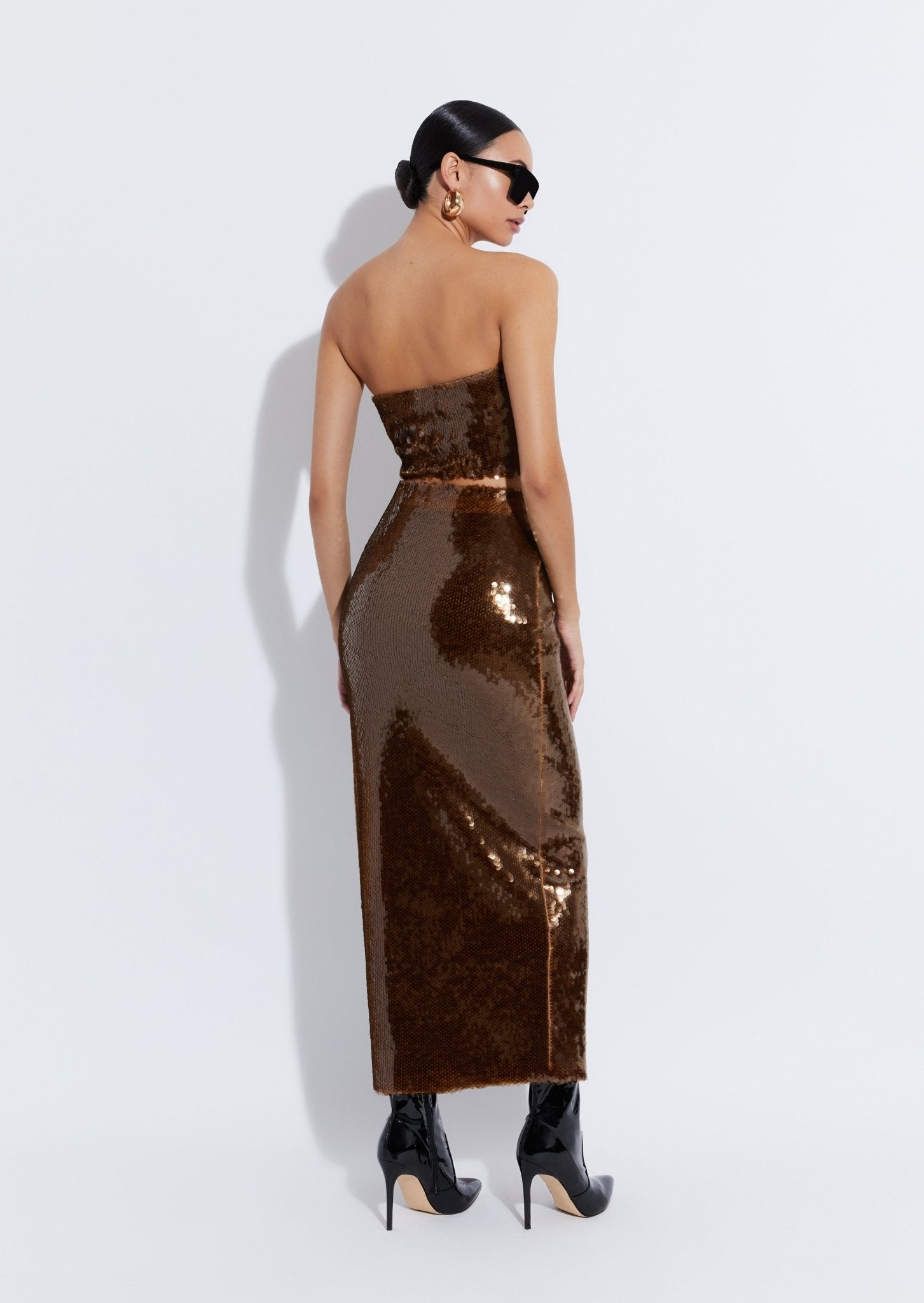 Stretch Sequin Tube Top - 3
