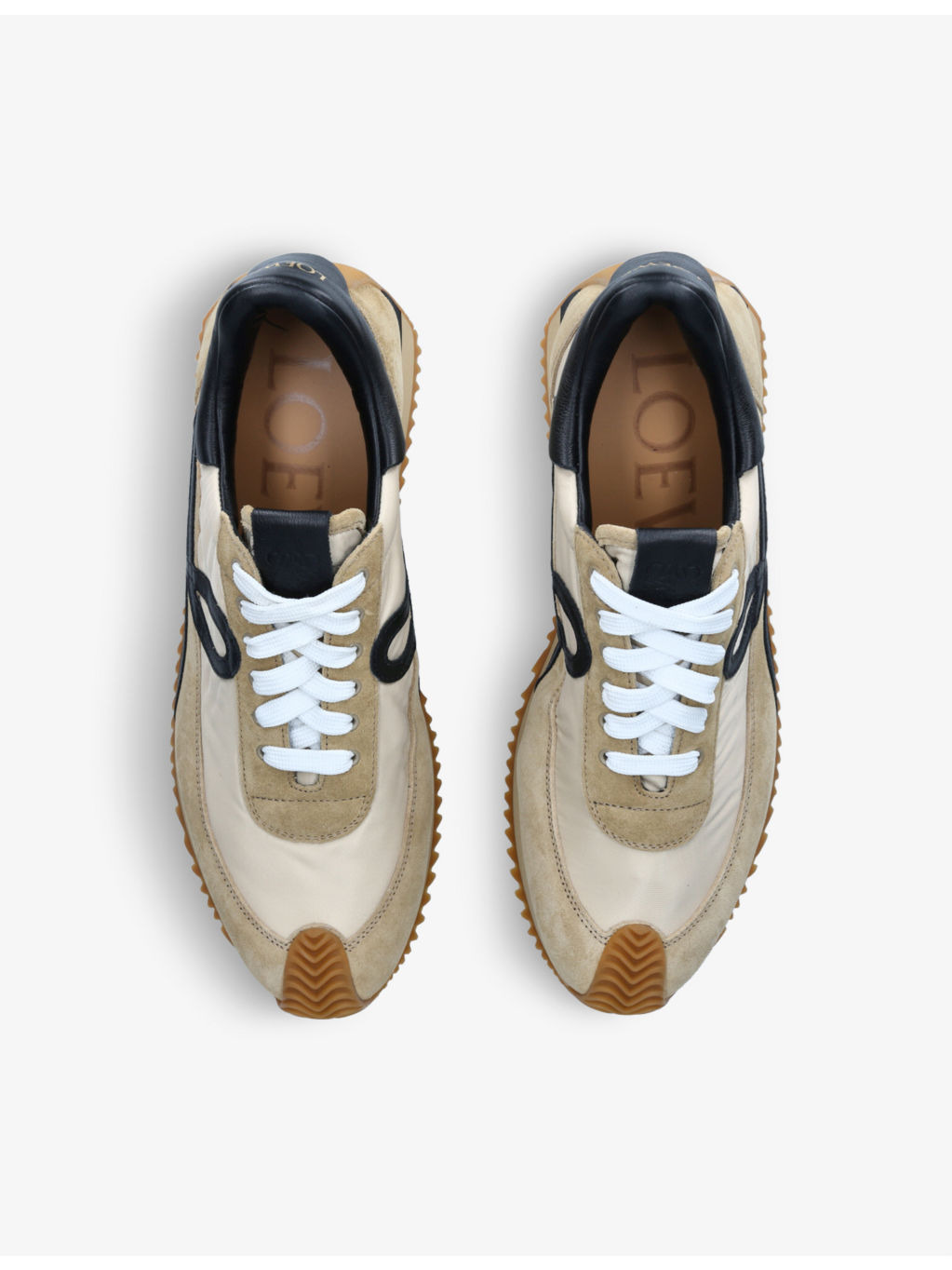 Flow Runner monogram leather and shell trainers - 2