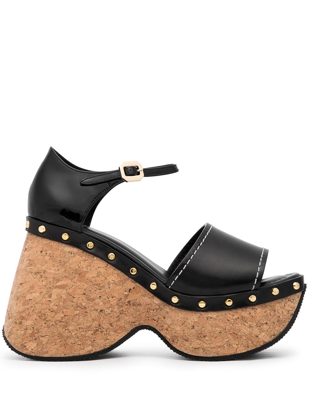 chunky platform leather sandals - 1