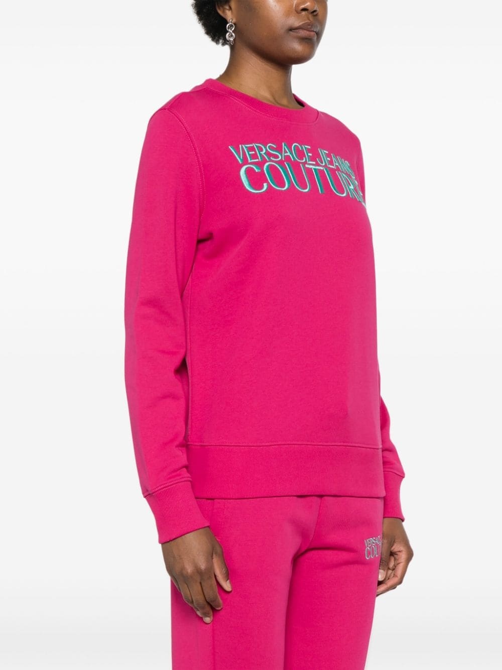 logo-embroidered cotton sweatshirt - 3