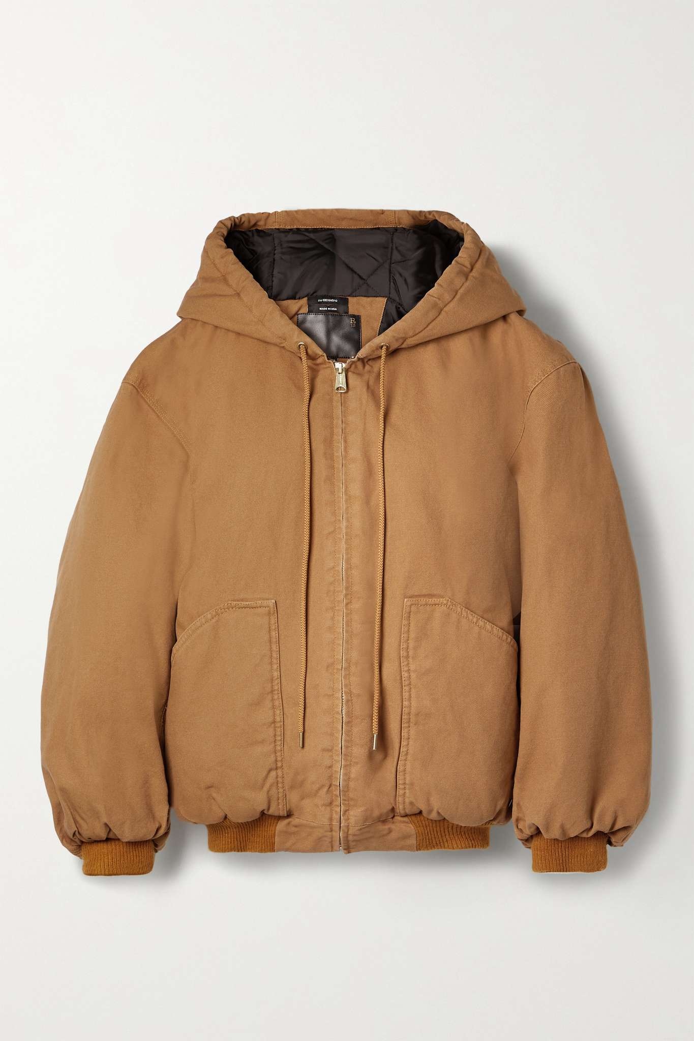 Oversized padded cotton-canvas hooded jacket - 1