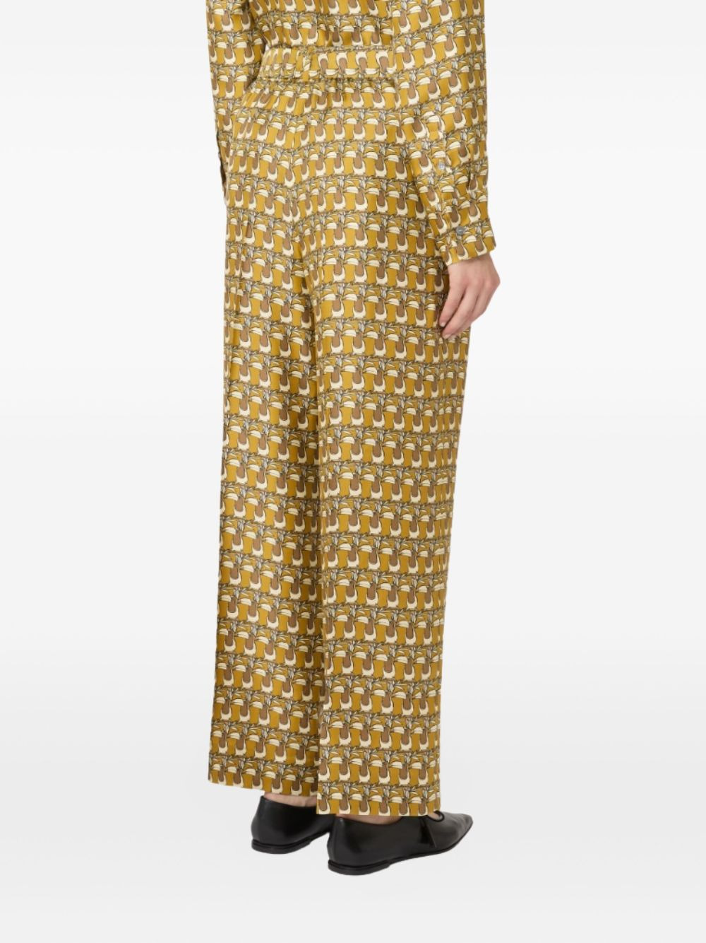 print belted trousers - 4