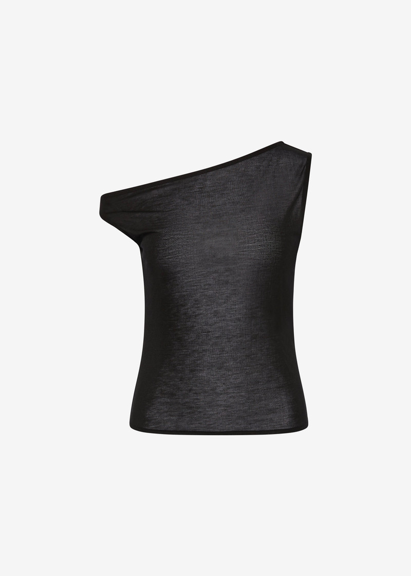 St. Agni Fine Jersey Asymm Top - Black 5