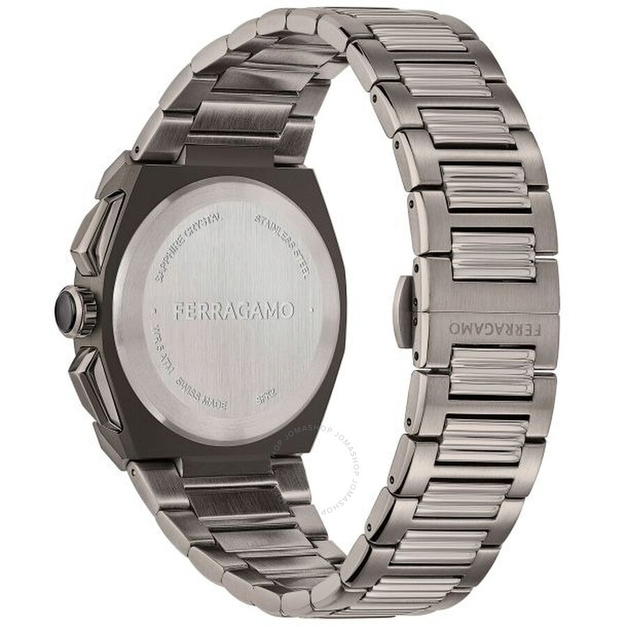 Ferragamo Edge Chronograph Quartz Black Dial Men's Watch SFK200423 - 3