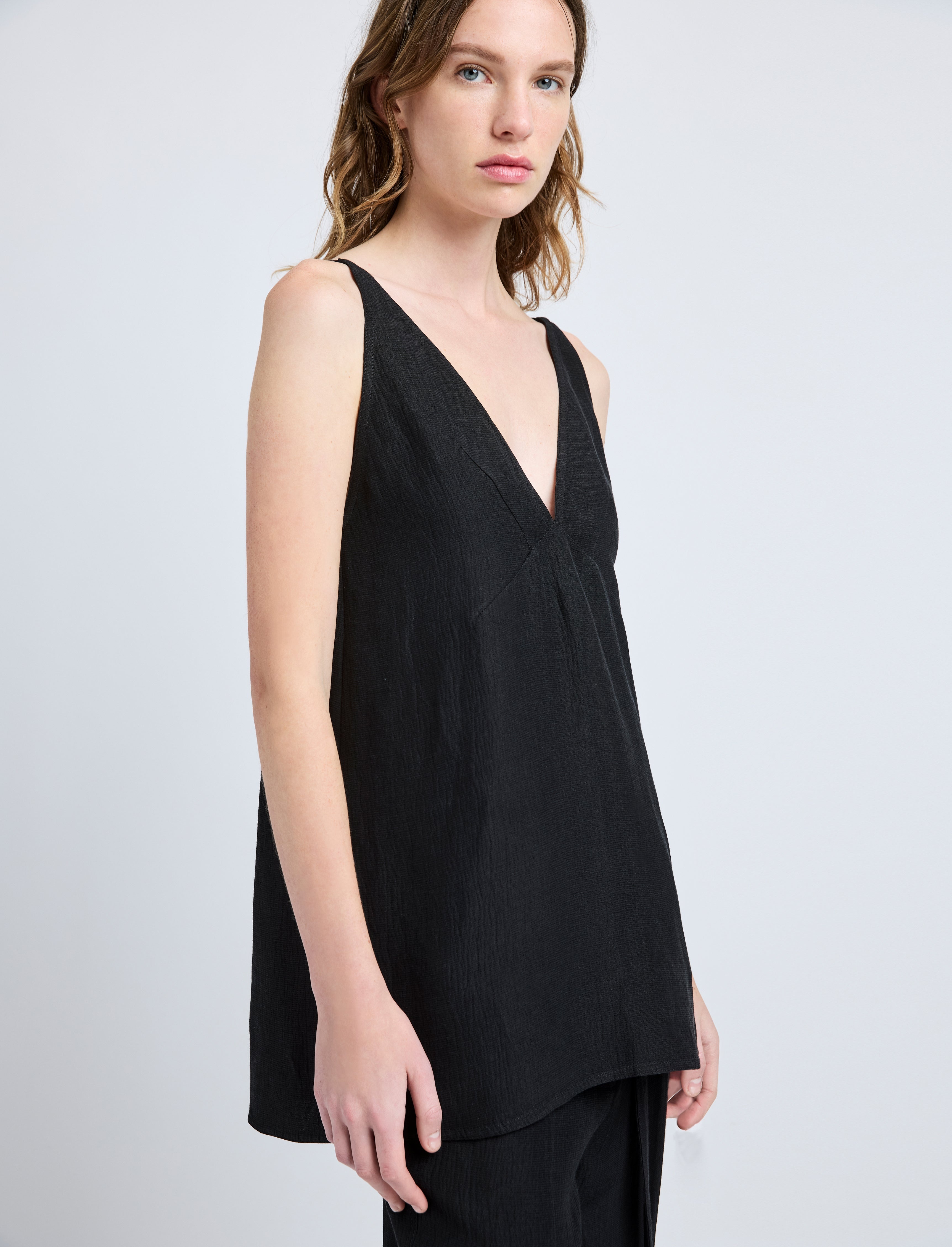 Mitchell Top in Cotton Viscose Linen - 6