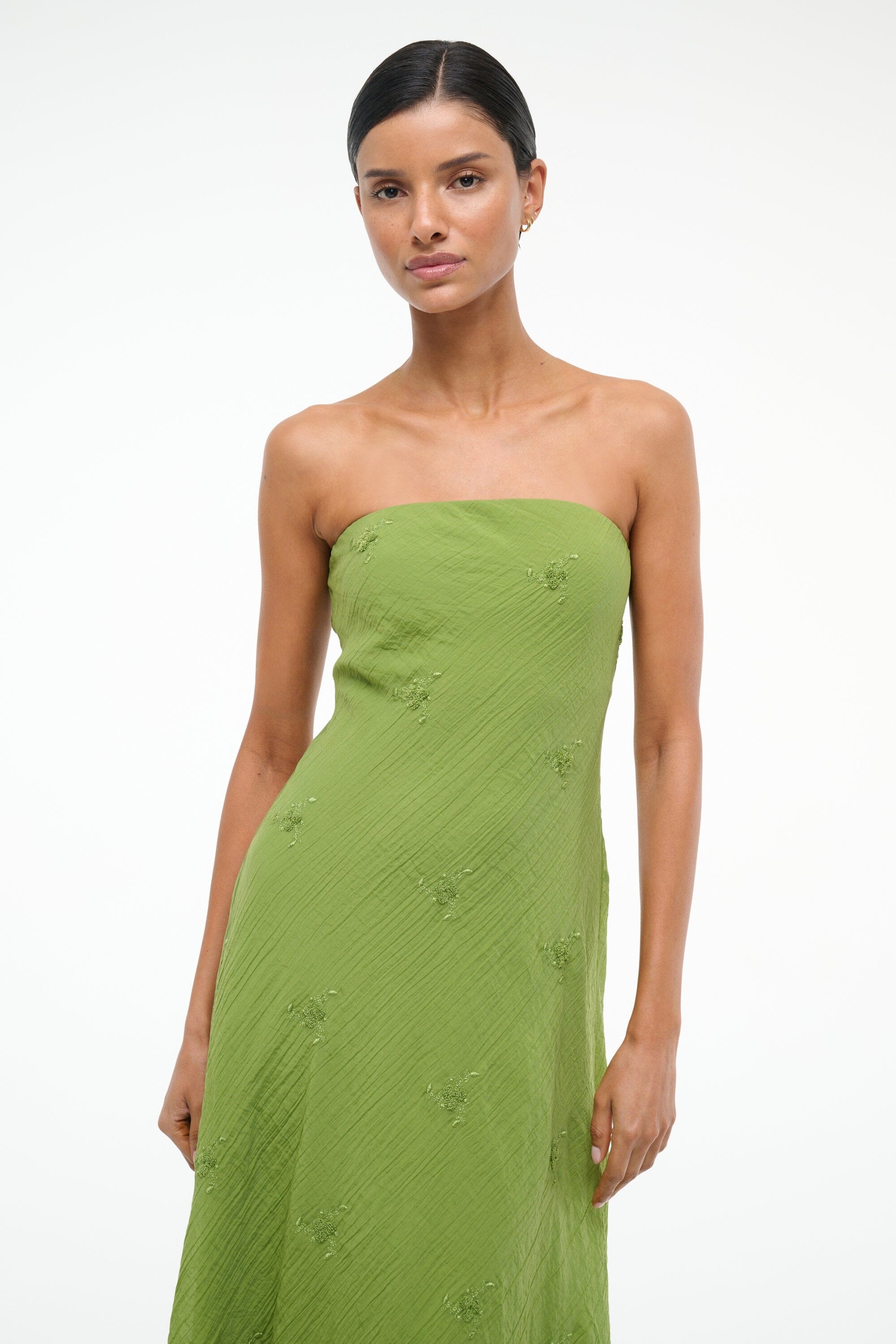 STAUD CASSIE DRESS GARDEN GREEN - 2