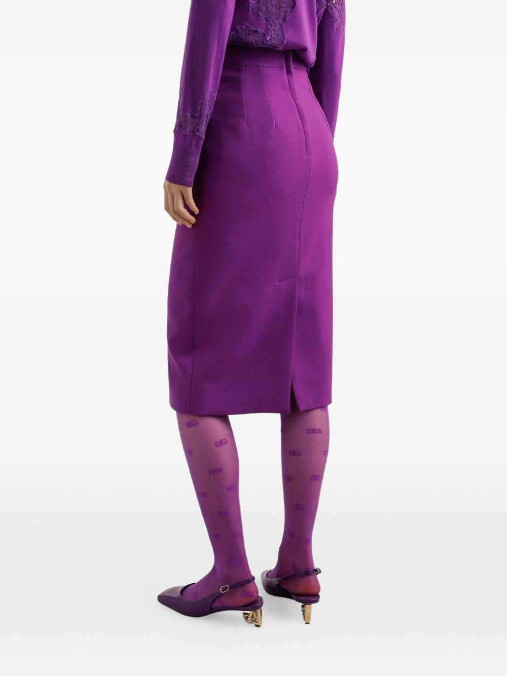 wool midi skirt - 4