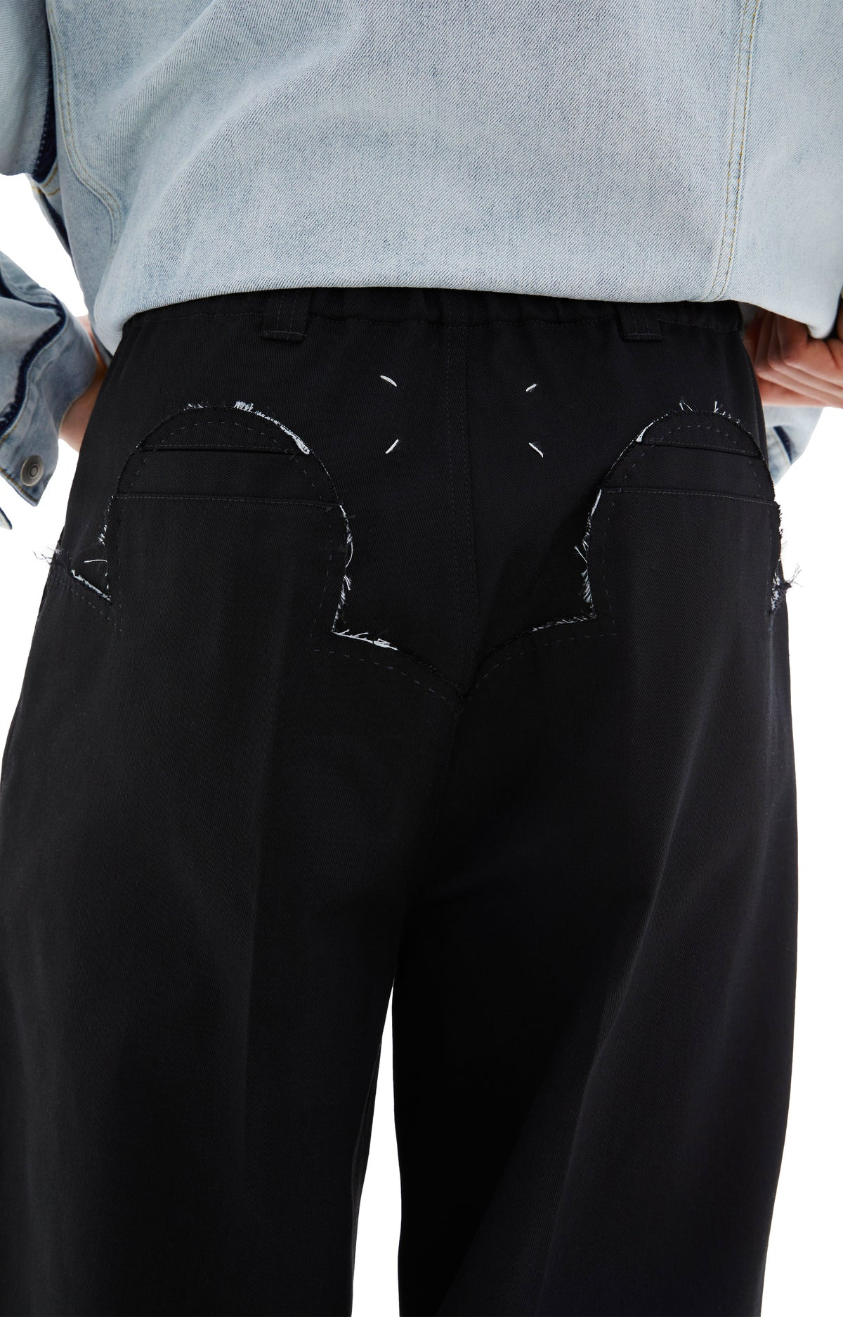 WIDE LEG TROUSERS (BLACK) - 4