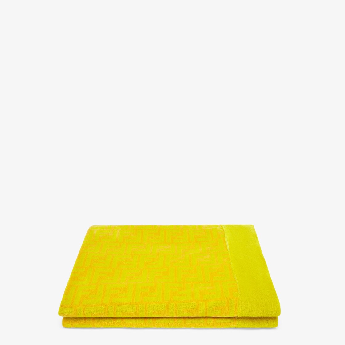 Yellow cotton beach towel - 1
