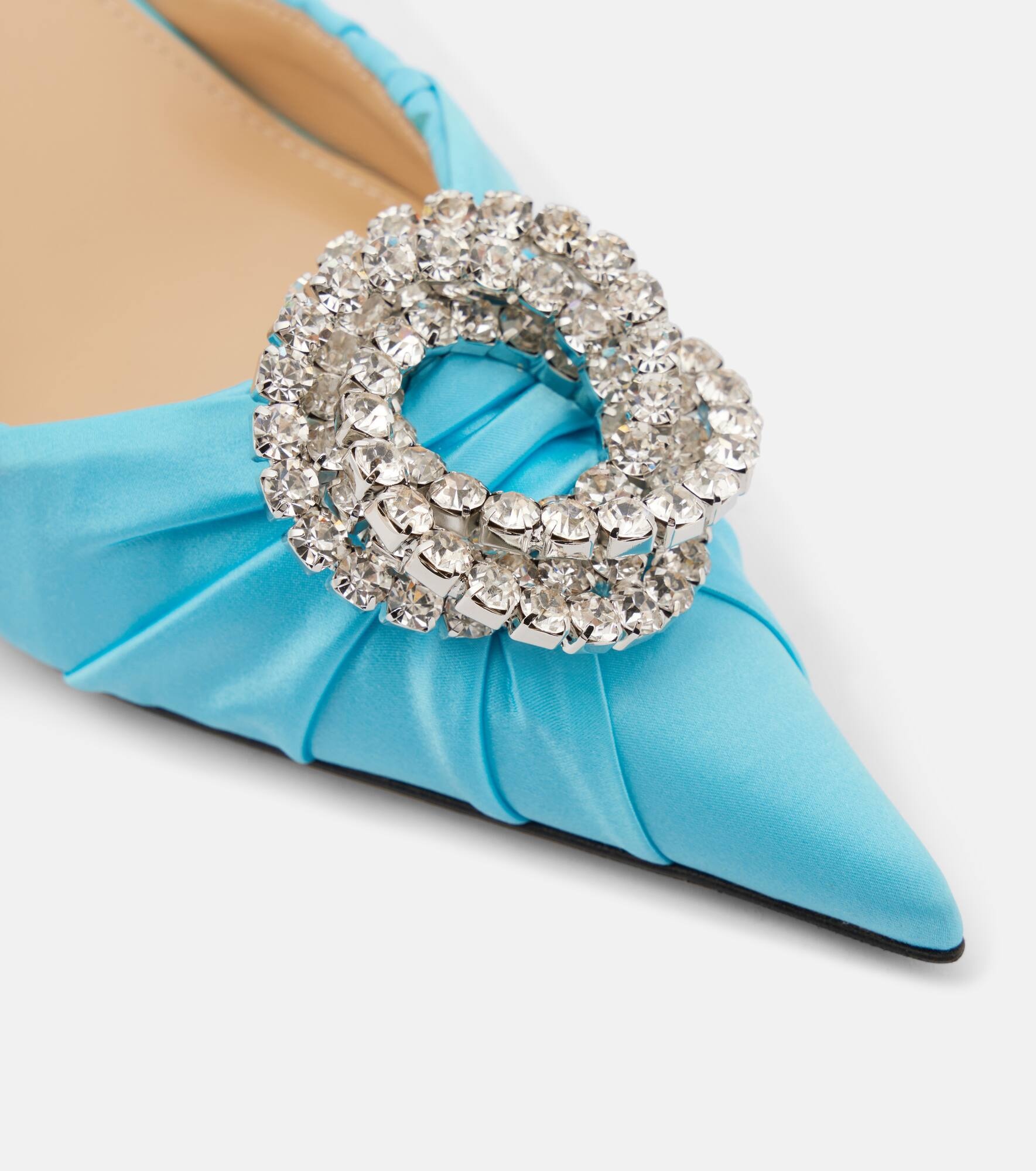 Galaxy 65 satin slingback pumps - 5