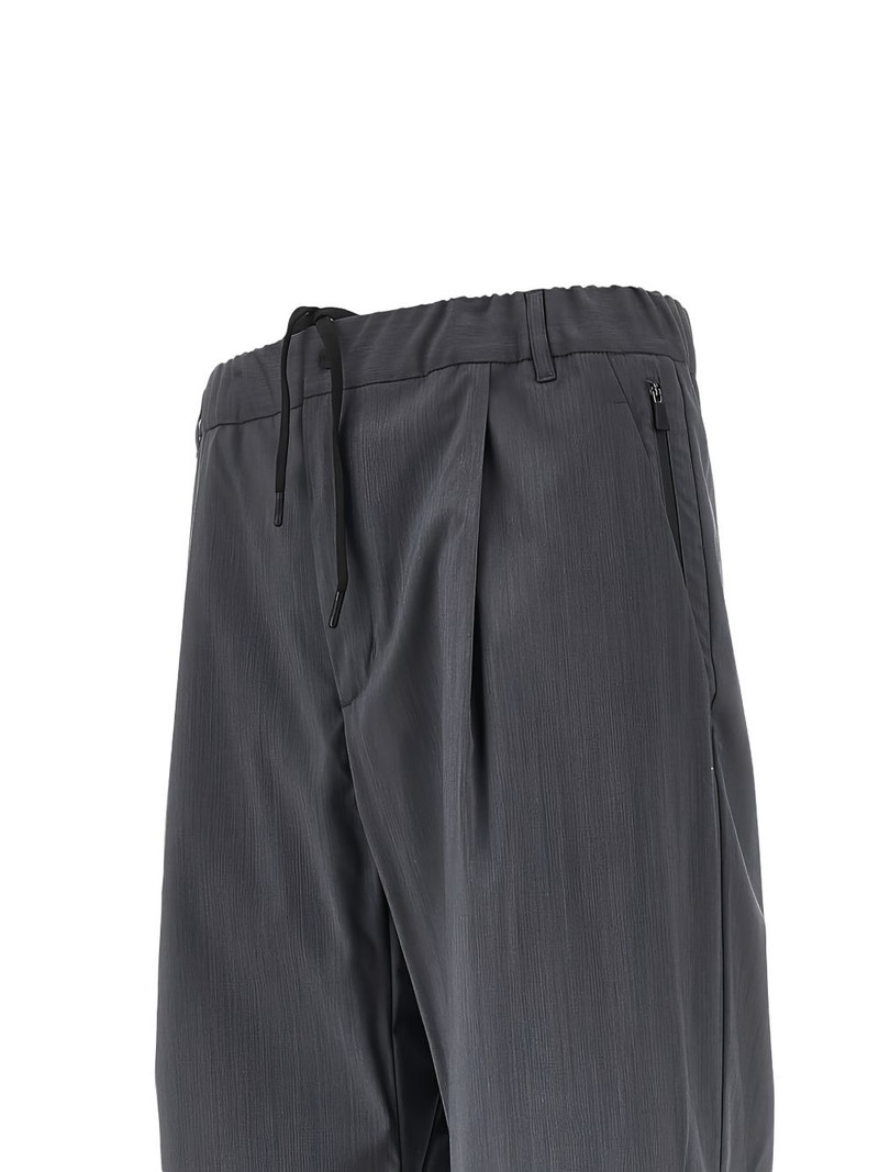Herno drawstring pleated trousers outlook
