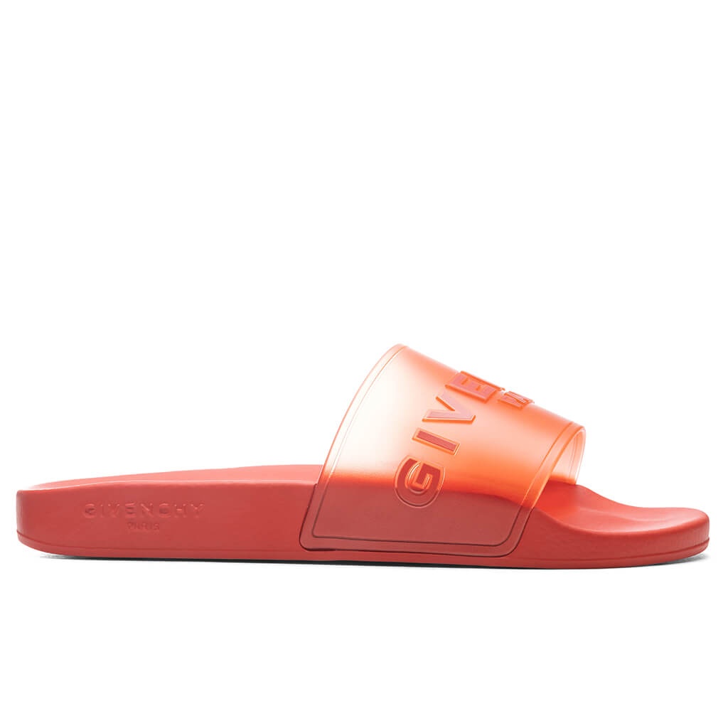 Givenchy GIVENCHY SLIDE FLAT SANDALS - DARK ORANGE | REVERSIBLE