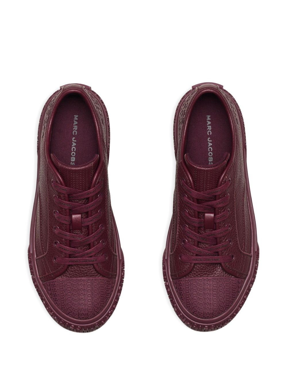 embossed-logo platform sneakers - 4