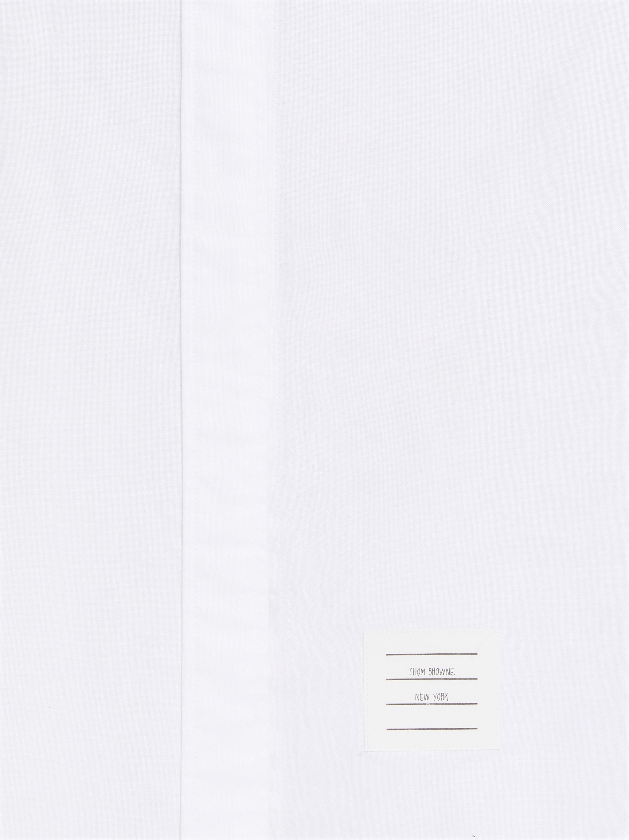 White Oxford Point Collar Ankle Length Shirtdress - 6