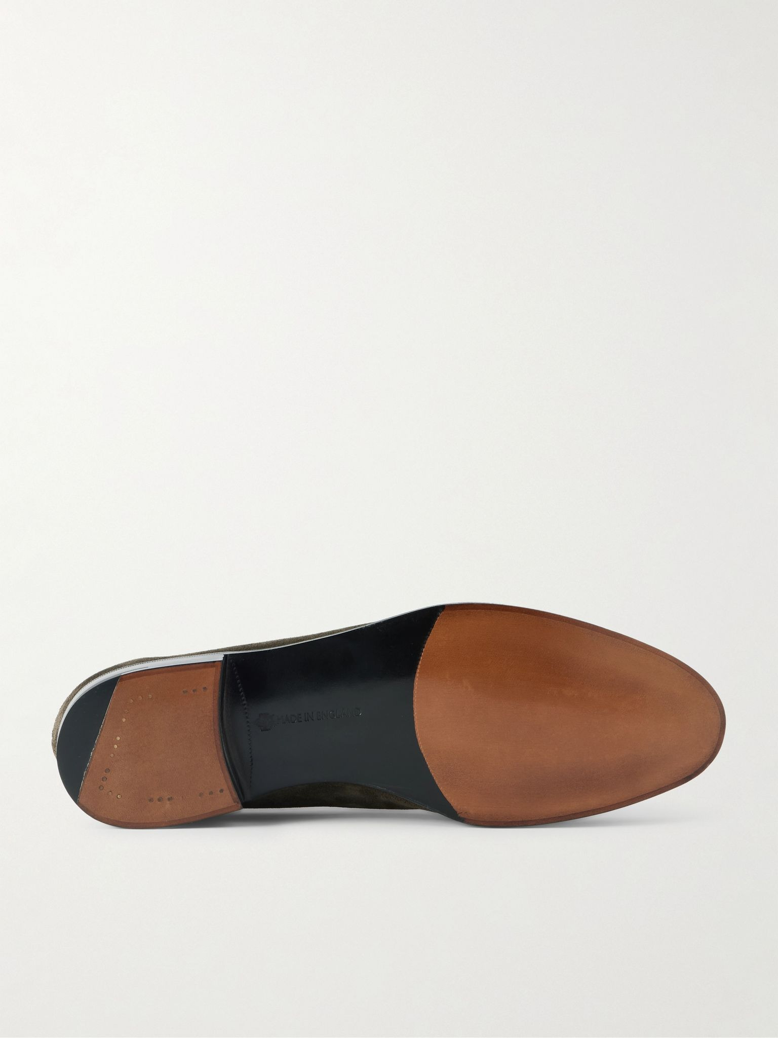 Piccadilly Suede Penny Loafers Green - 3