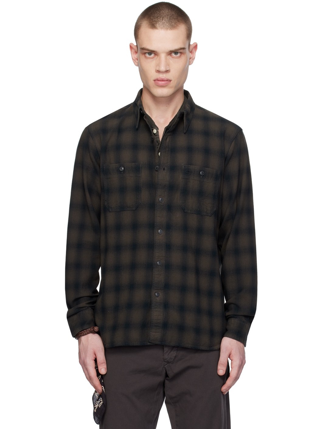 Black & Brown Check Shirt - 1