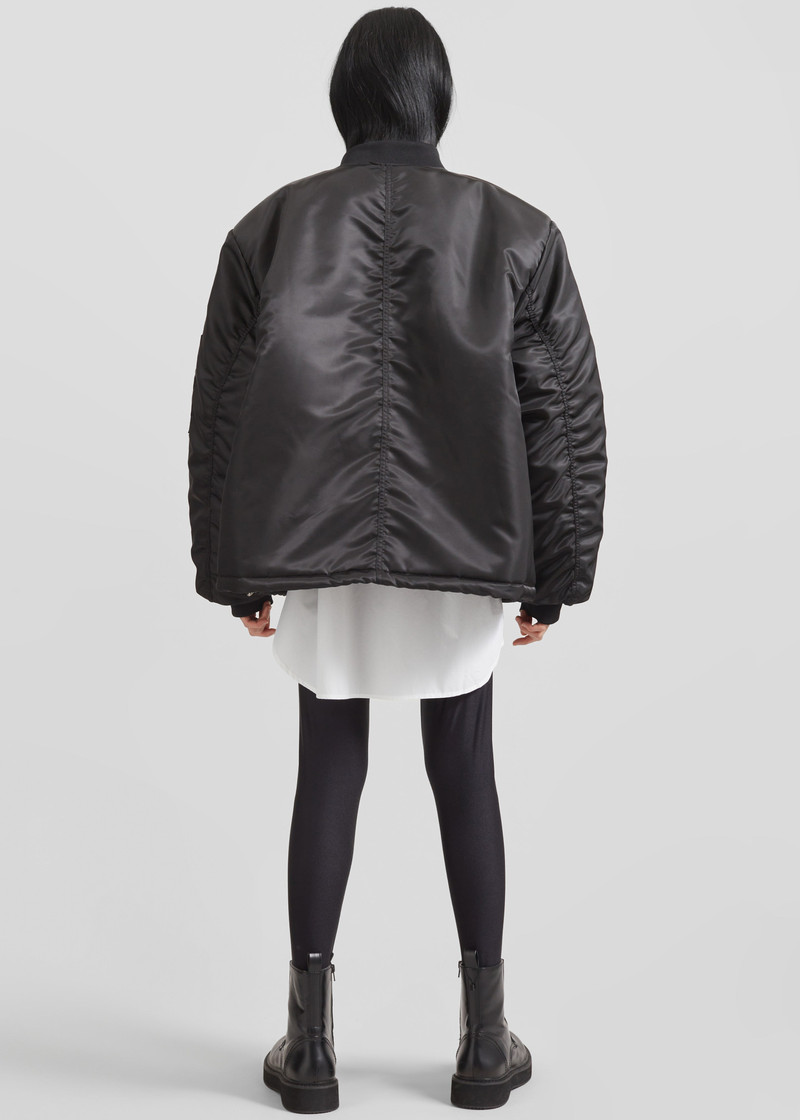 Volme Padded Bomber Jacket - Black 6