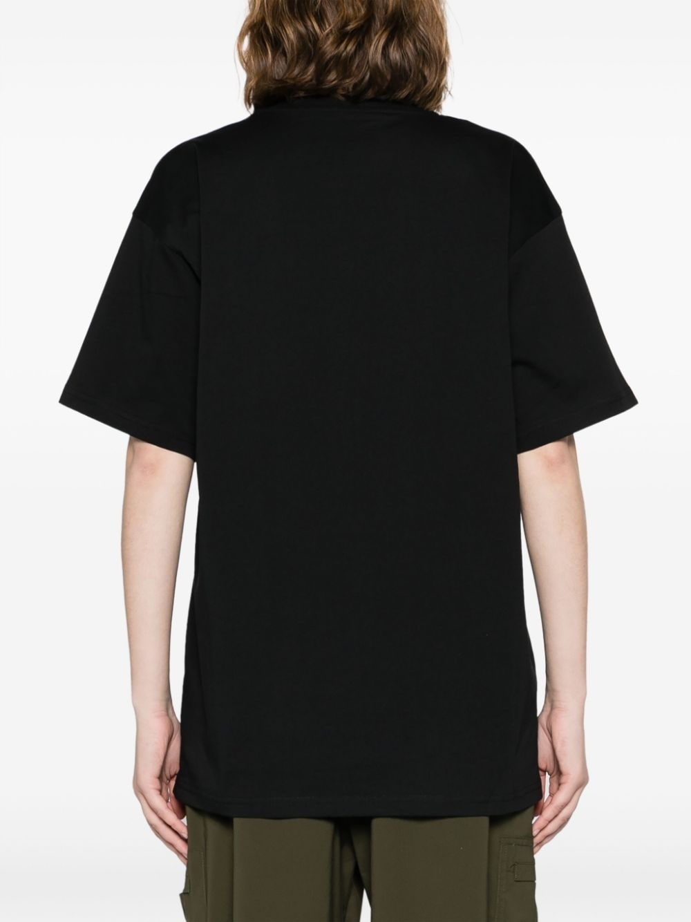 logo-embroidered cotton T-shirt - 4