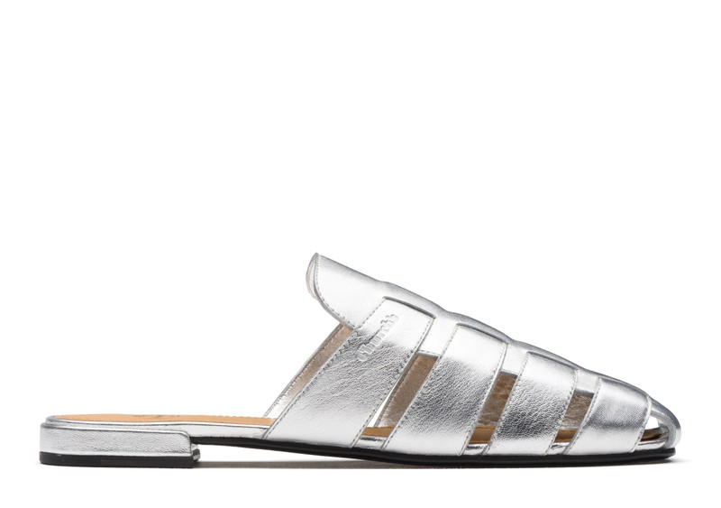 Becky
Nappa Leather Mule Sandal Silver 1