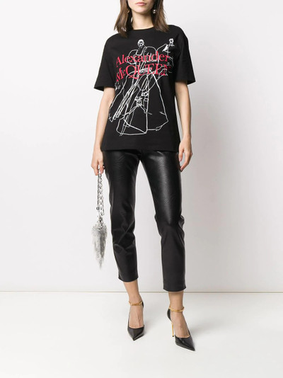 Alexander McQueen drawing print T-shirt outlook