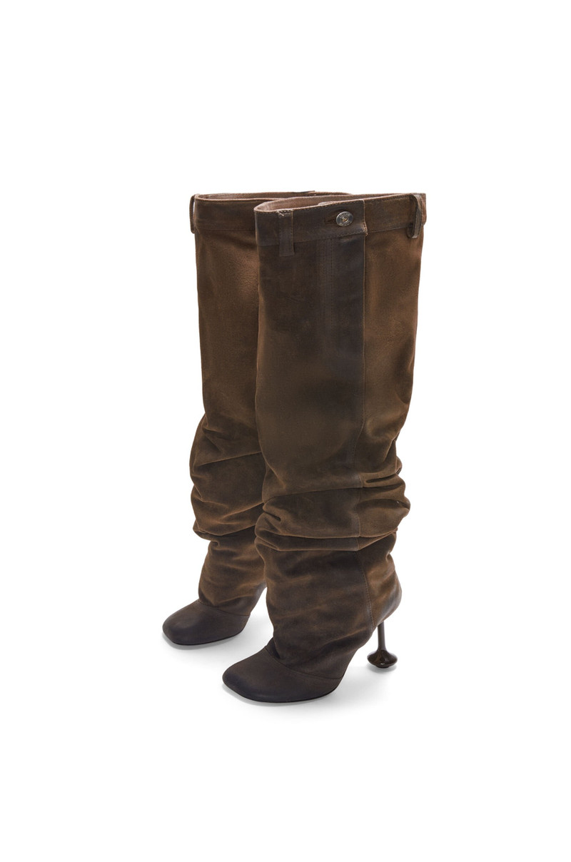 Toy over the knee boot in waxed suede 4