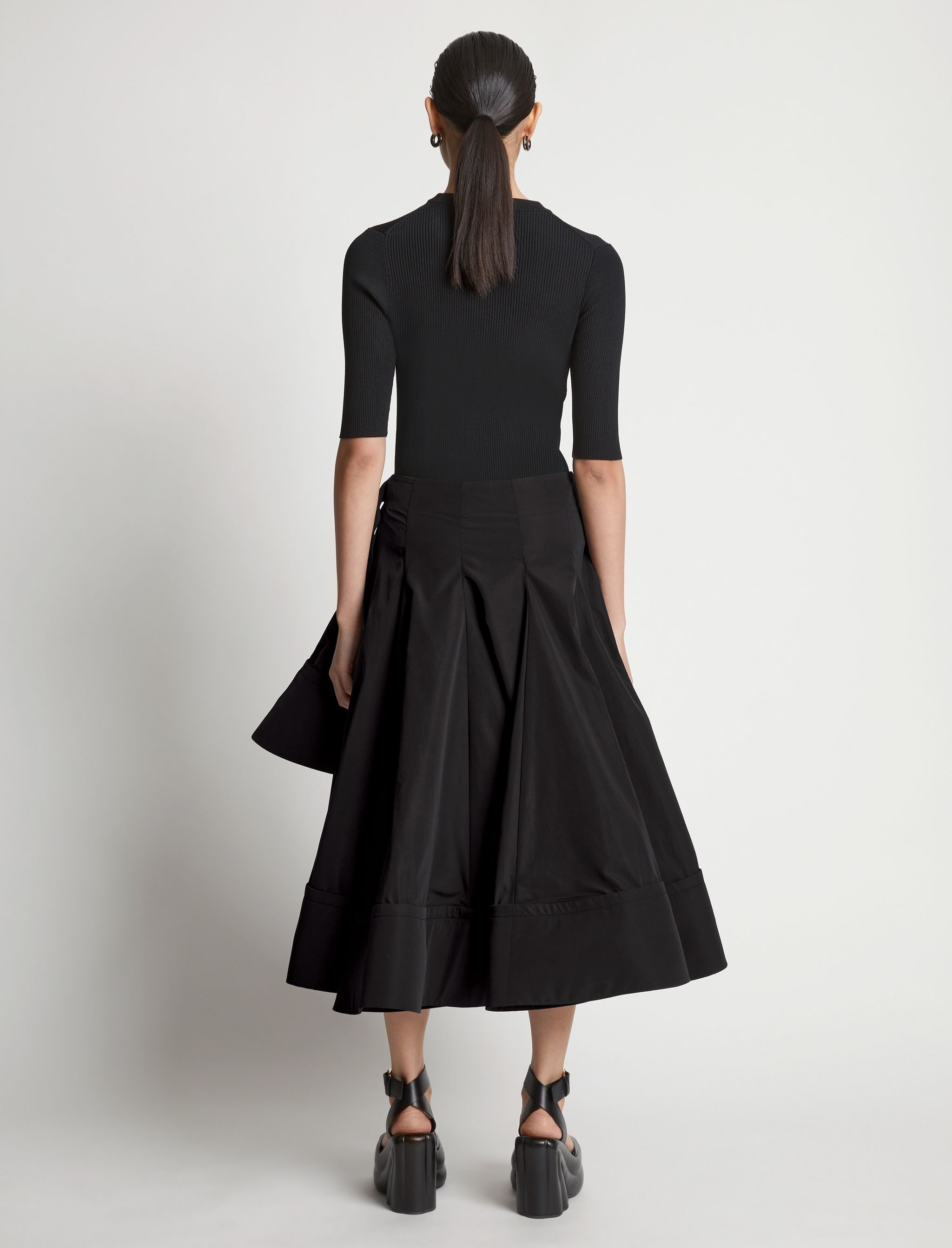 Technical Cotton Layered Skirt - 4