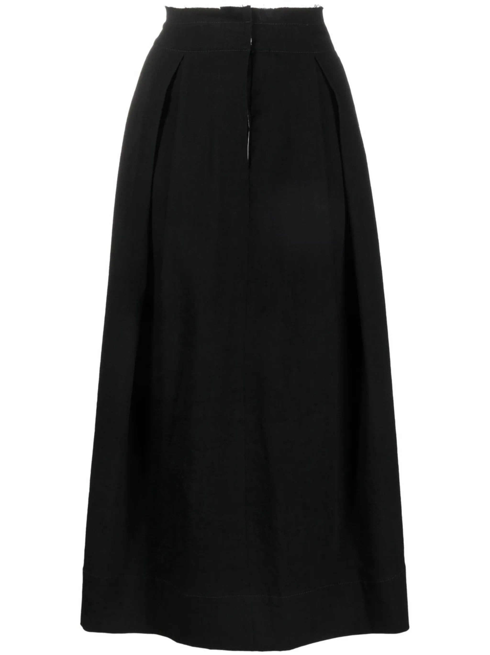 Uma Wang Raw-edge Pleated Long Skirt - 1