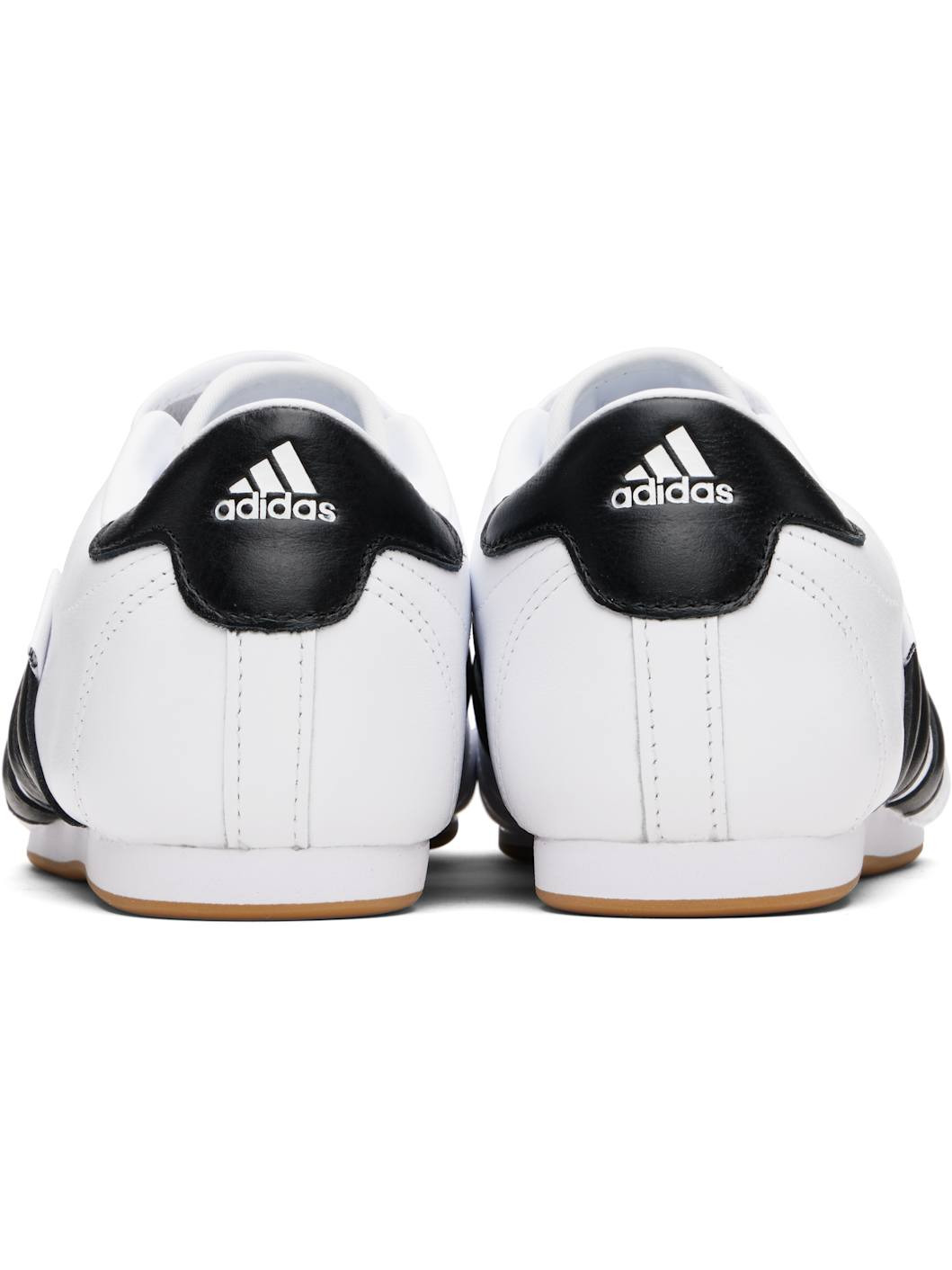 White & Black 'Adidas' Taekwondo Sneakers - 2