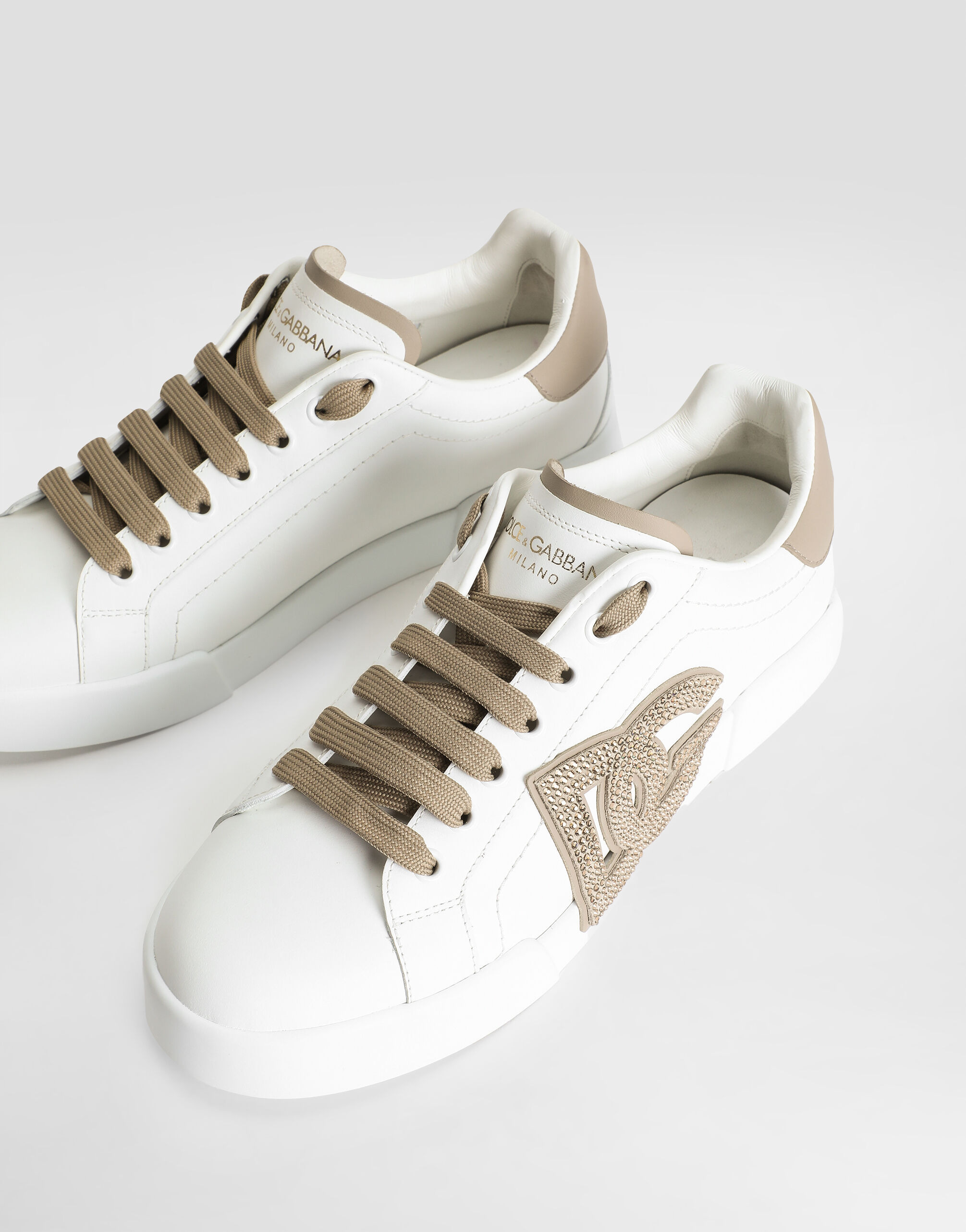 Calfskin Portofino light strobel sneakers - 4