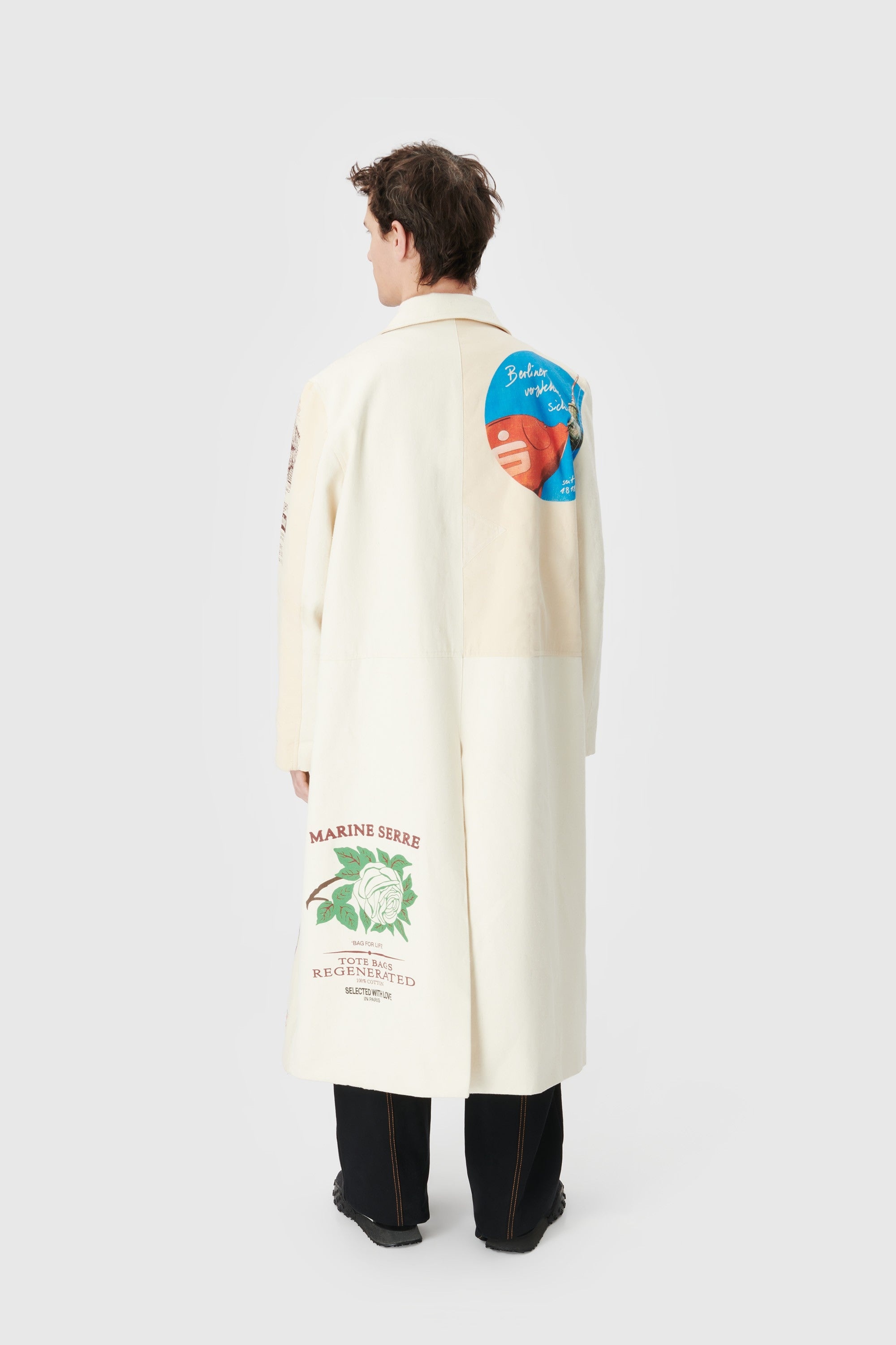 Regenerated Tote Bags Trench Coat - 3