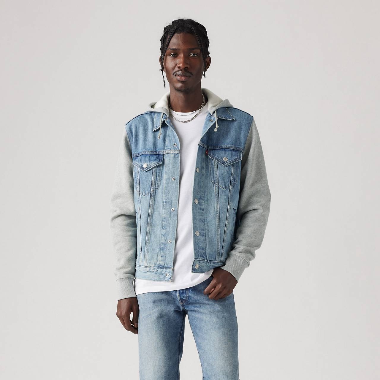 HYBRID HOODIE TRUCKER JACKET - 2