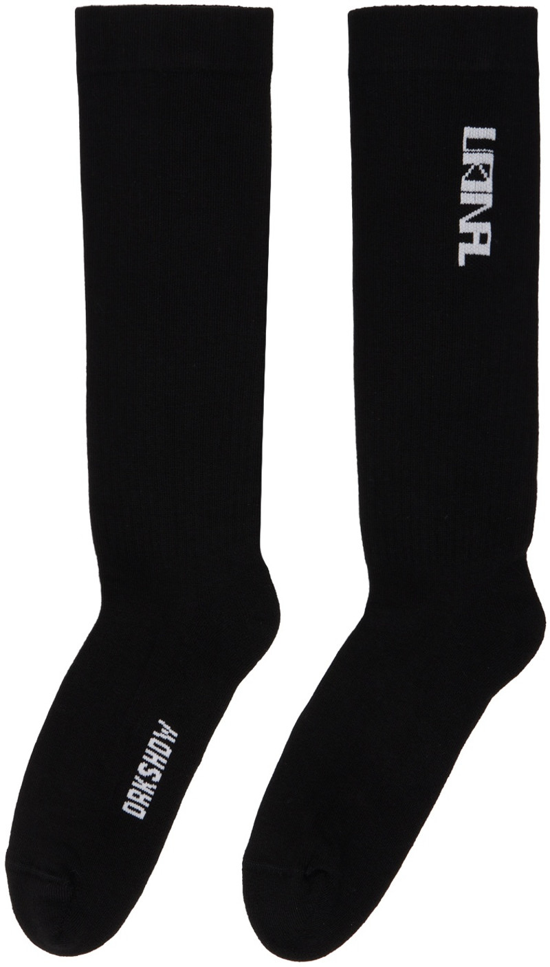 Rick Owens DRKSHDW Black 'Urinal' Socks outlook