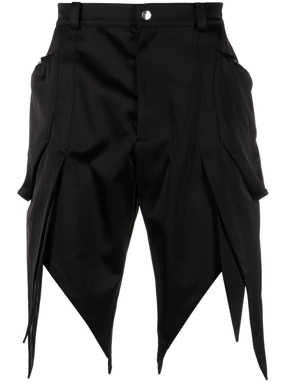 asymmetric knee-length shorts - 1