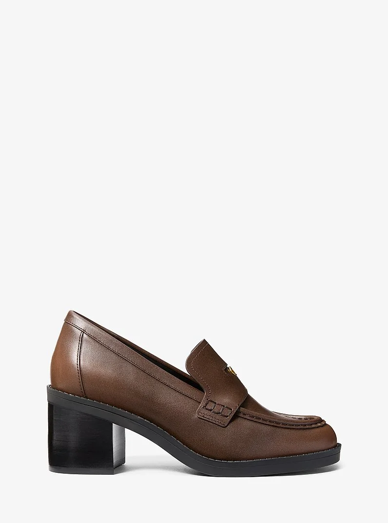 Jennings Burnished Leather Loafer Pump - 1