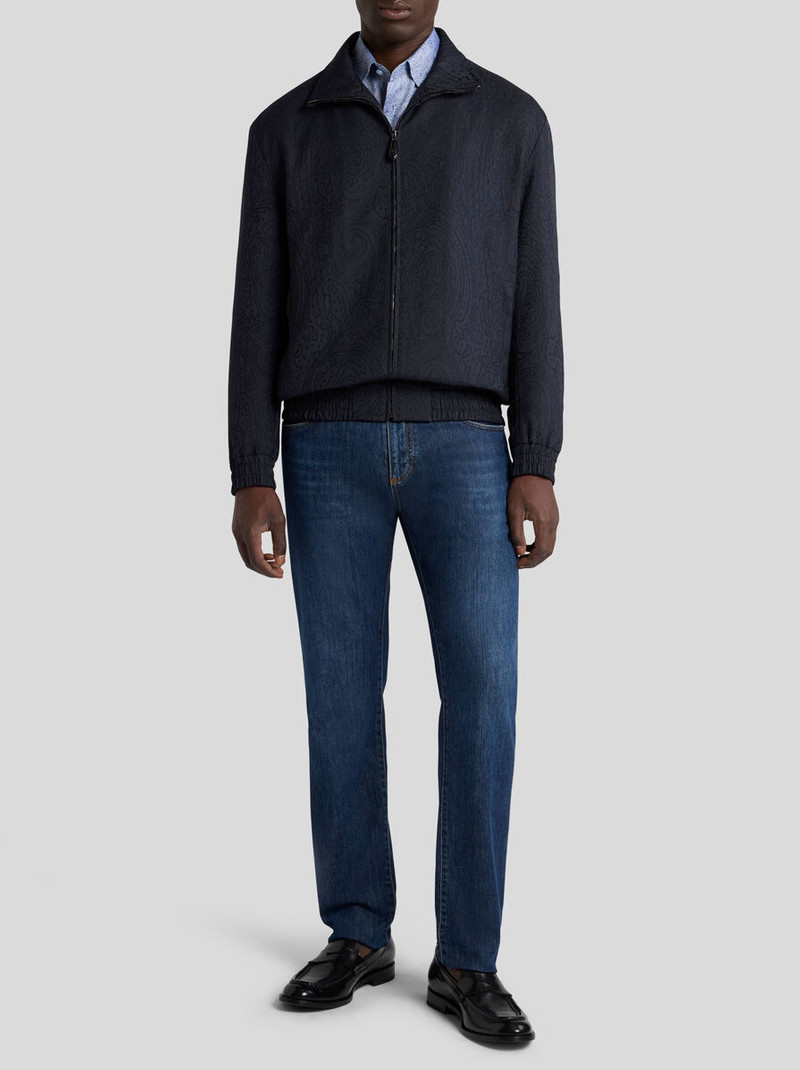 Etro TURTLENECK JACQUARD JACKET WITH ARNICA MOTIF outlook