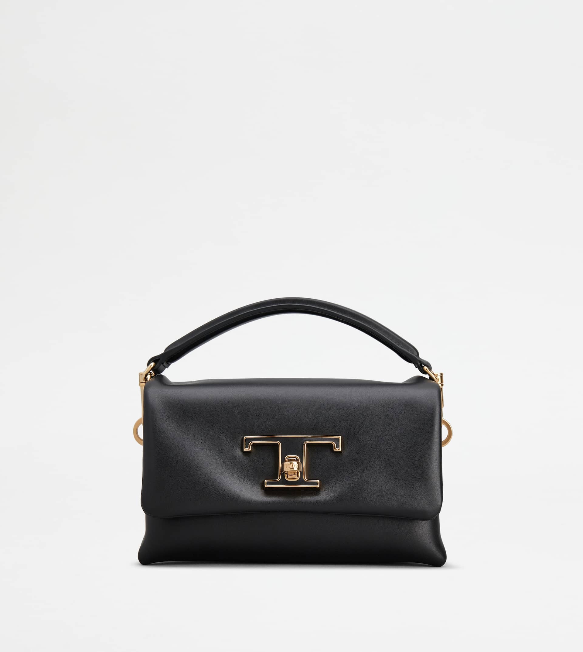 T TIMELESS FLAP BAG IN LEATHER MICRO - BLACK - 1