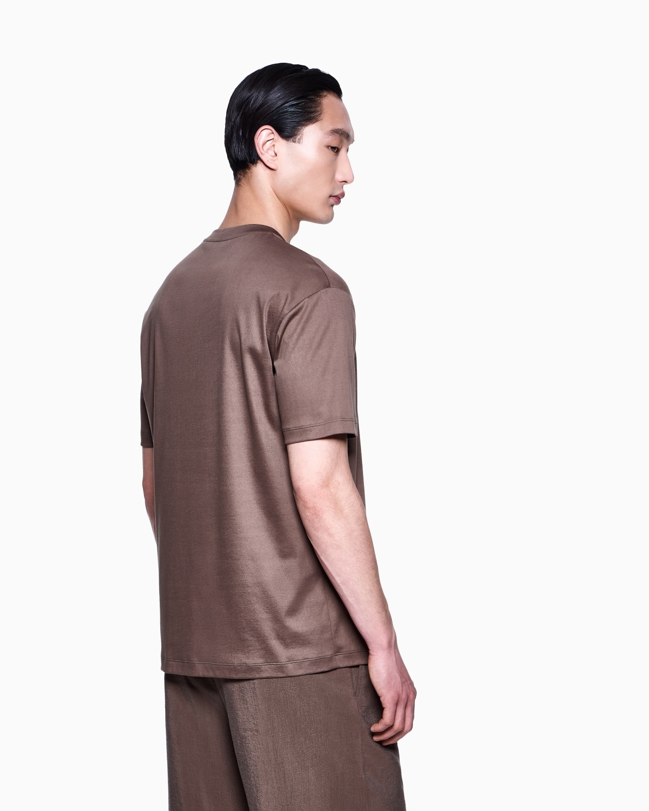 COTTON-INTERLOCK T-SHIRT WITH OVERSIZED EMBROIDERED GA LOGO - 3