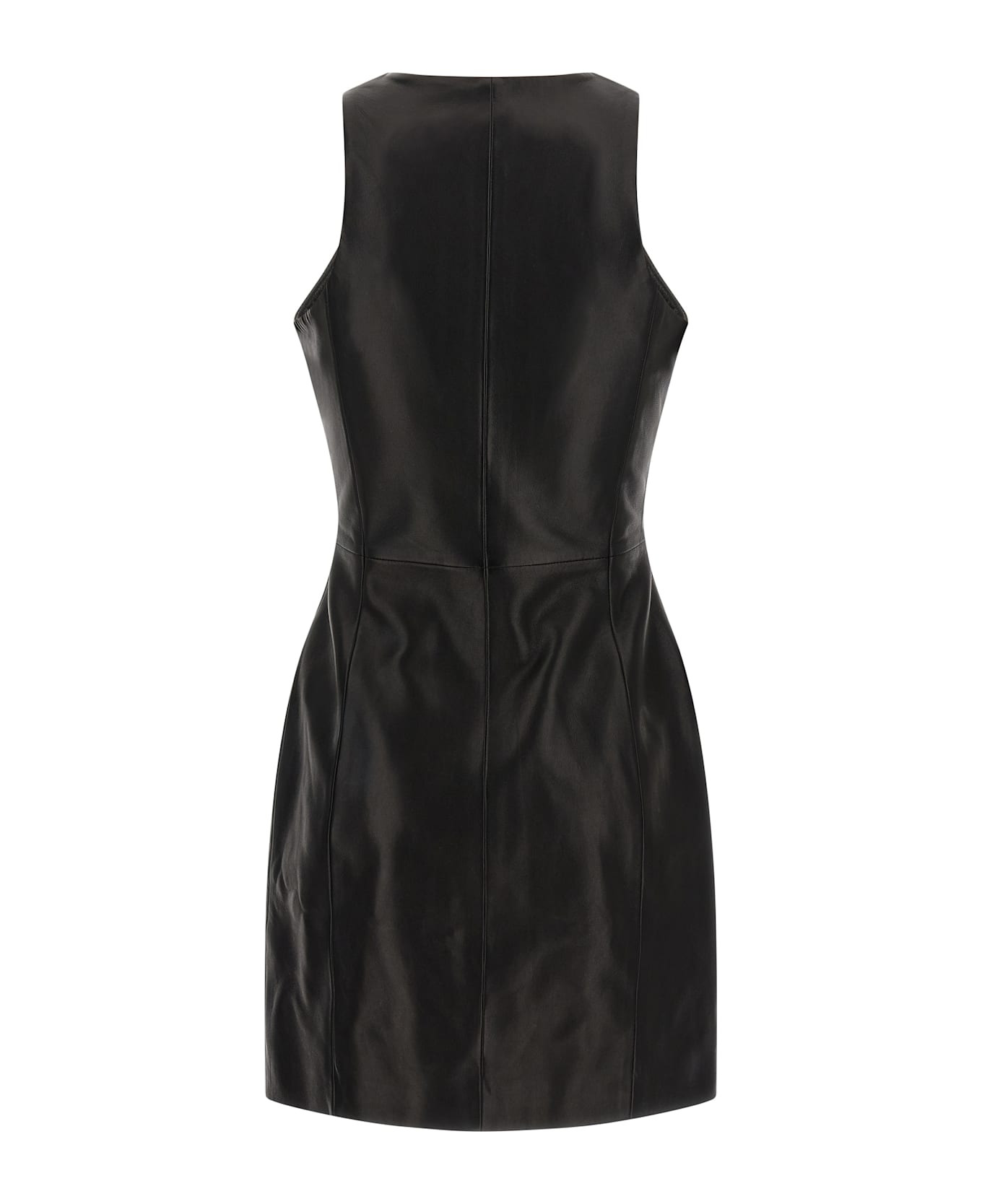 Maxi Zip Leather Dress - 2