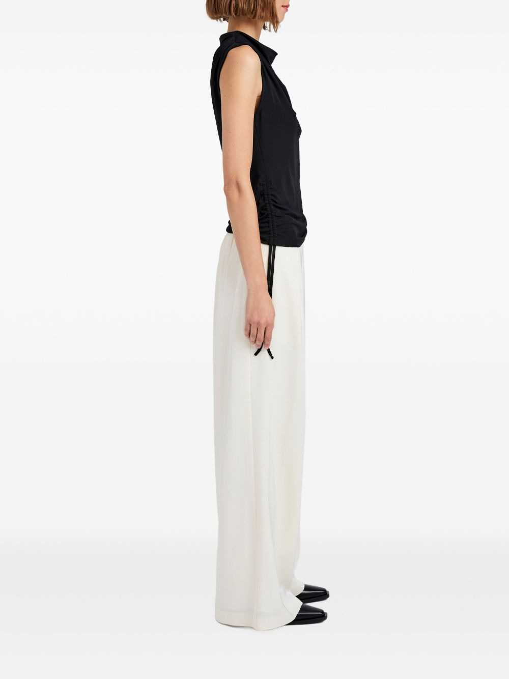 Elna cowl-neck drawstring top - 3