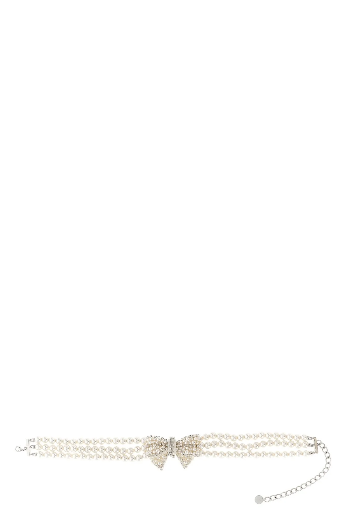 'Pearl Satin Bow' necklace - 1