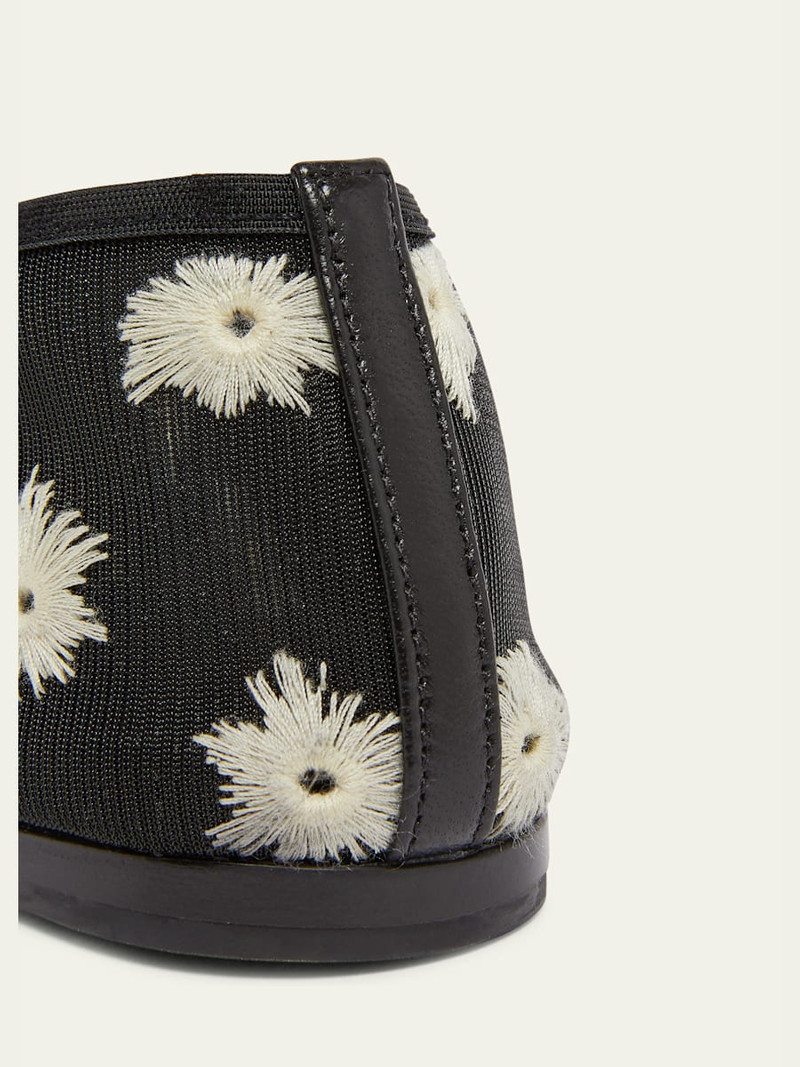 Proenza Schouler Tee Mesh Embroidered Ballet Flats outlook