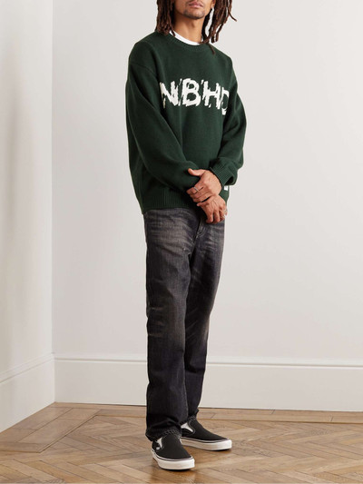 NEIGHBORHOOD Logo-Intarsia Wool Sweater outlook